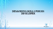 Demanding Skills for iOS Developer