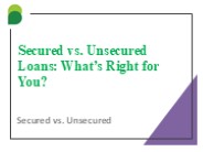 Secured and Unsecured Loans Simplified