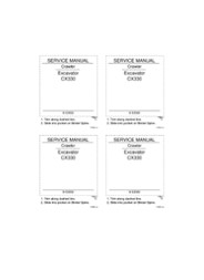CASE CX330 Crawler Excavator Service Repair Manual Instant Download