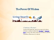 The Power Of Wisdom