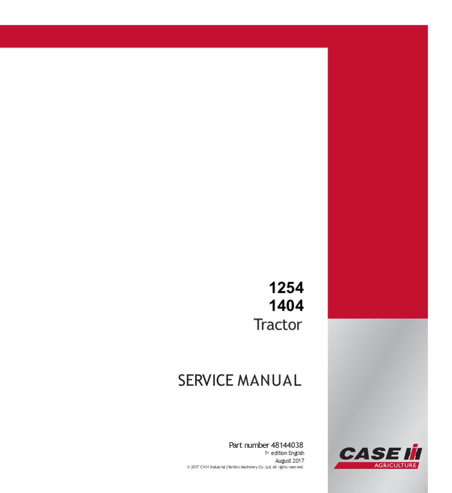 CASE IH 1254 Tractor Service Repair Manual Instant Download