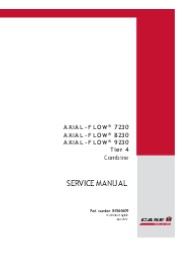 CASE IH AXIAL-FLOW 9230 Tier 4 Combine Service Repair Manual Instant Download