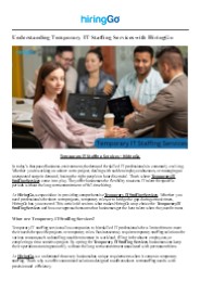 Temporary IT Staffing Services – HiringGo