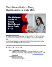 The Ultimate Guide to Fixing QuickBooks Error Code 6105