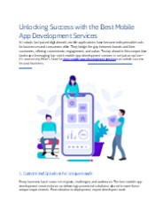 Unlocking Success with the Best Mobile App Development Services