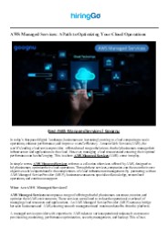 Best AWS Managed Services | Goognu