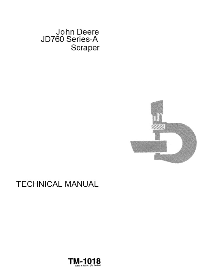 JOHN DEERE JD760A SCRAPER Service Repair Manual Instant Download