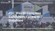 JEC World Congress Exhibitor List