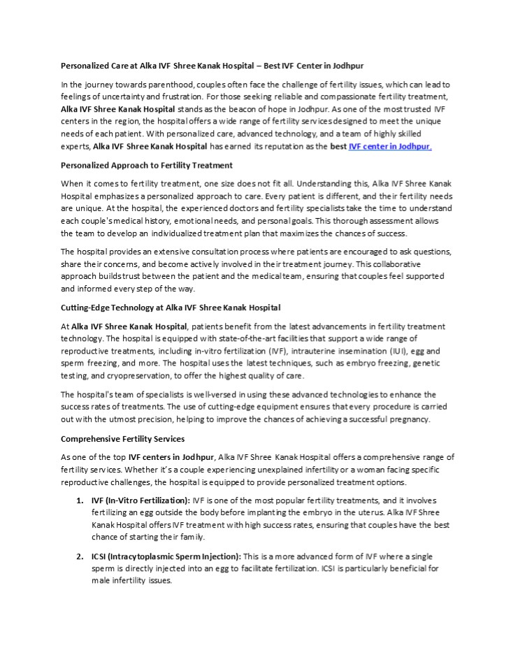 ivf center in jodhpur