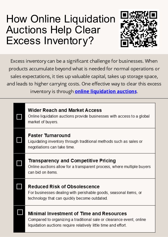 How Online Liquidation Auctions Help Clear Excess Inventory?