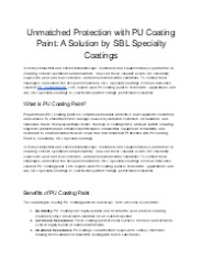 Long-Lasting PU Coating Paint for Equipment
