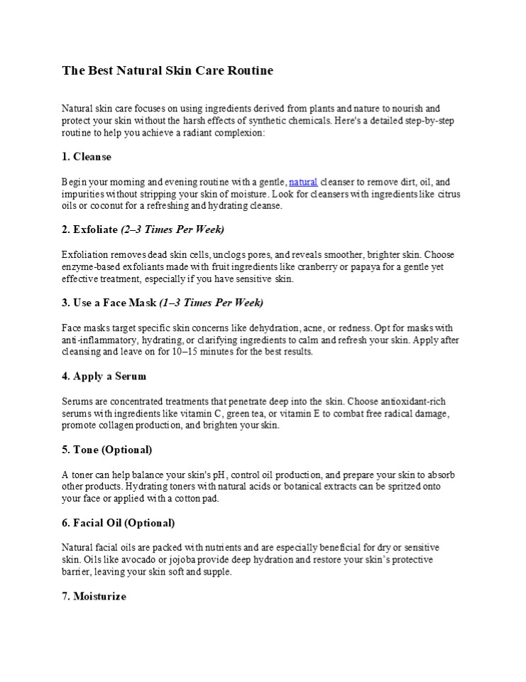 The Best Natural Skin Care Routine {9 Simple Steps}