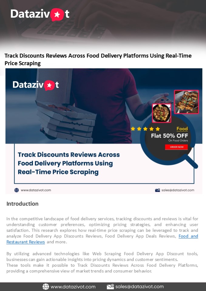 Track Discounts Reviews Across Food Delivery Platforms
