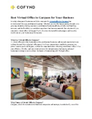 Affordable Business Solutions: Virtual Office in Gurgaon