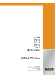 CASE SV210 Tier 3 Vibratory Roller Service Repair Manual Instant Download