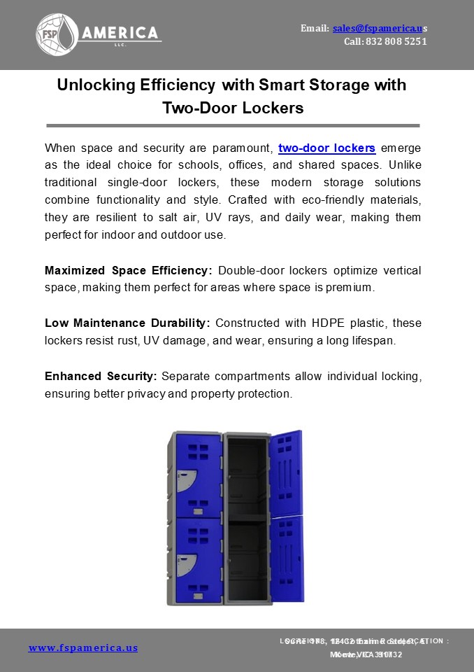 Unlocking Efficiency with Smart Storage with Two-Door Lockers