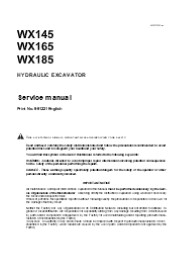 CASE WX185 Hydraulic Excavator Service Repair Manual Instant Download