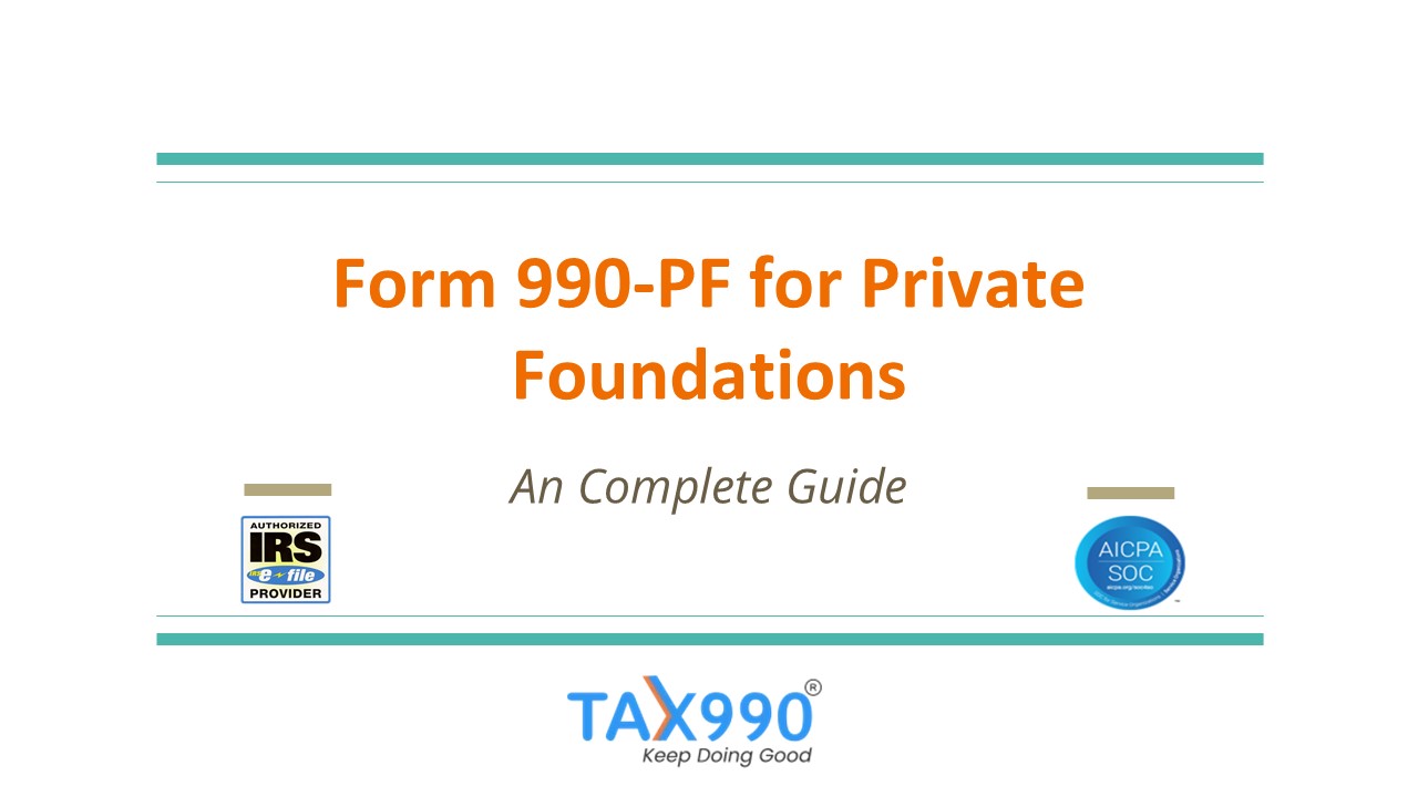 Form 990-PF for Private Foundations