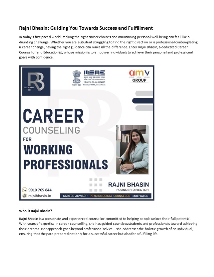 Rajni Bhasin: Guiding You Towards Success and Fulfillment (1)