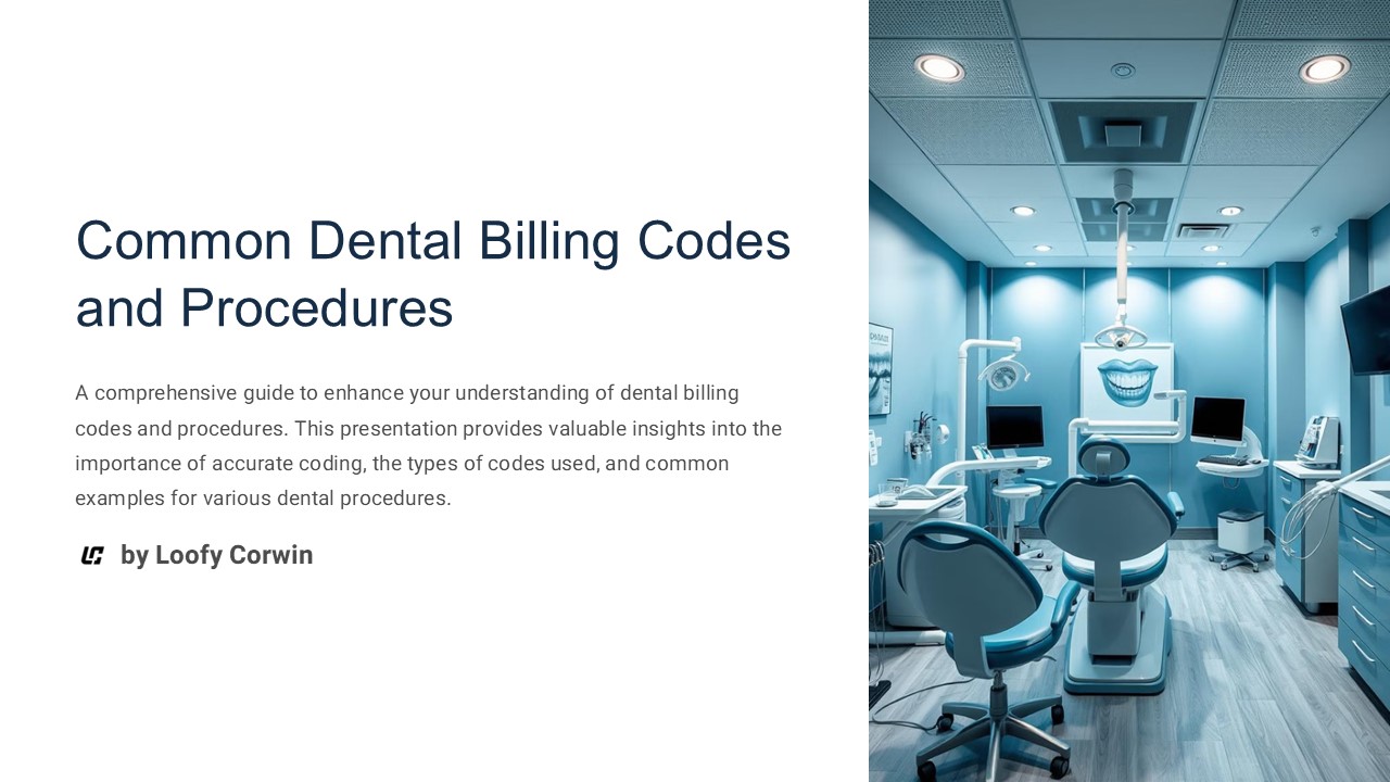 Common Dental Billing Codes and Procedure