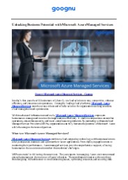 Expert Microsoft Azure Managed Services – Goognu