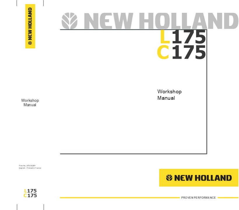 New Holland L175 Skid Steer Loader Service Repair Manual Instant Download