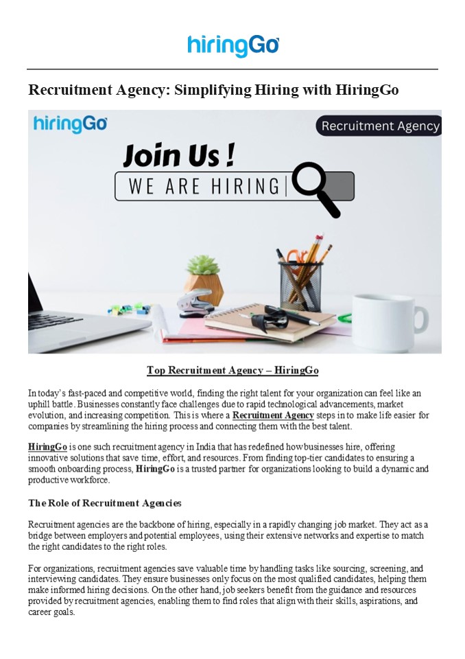 Top Recruitment Agency – HiringGo