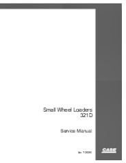 CASE 321D Wheel Loader Service Repair Manual Instant Download