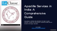 Apostille Services In India