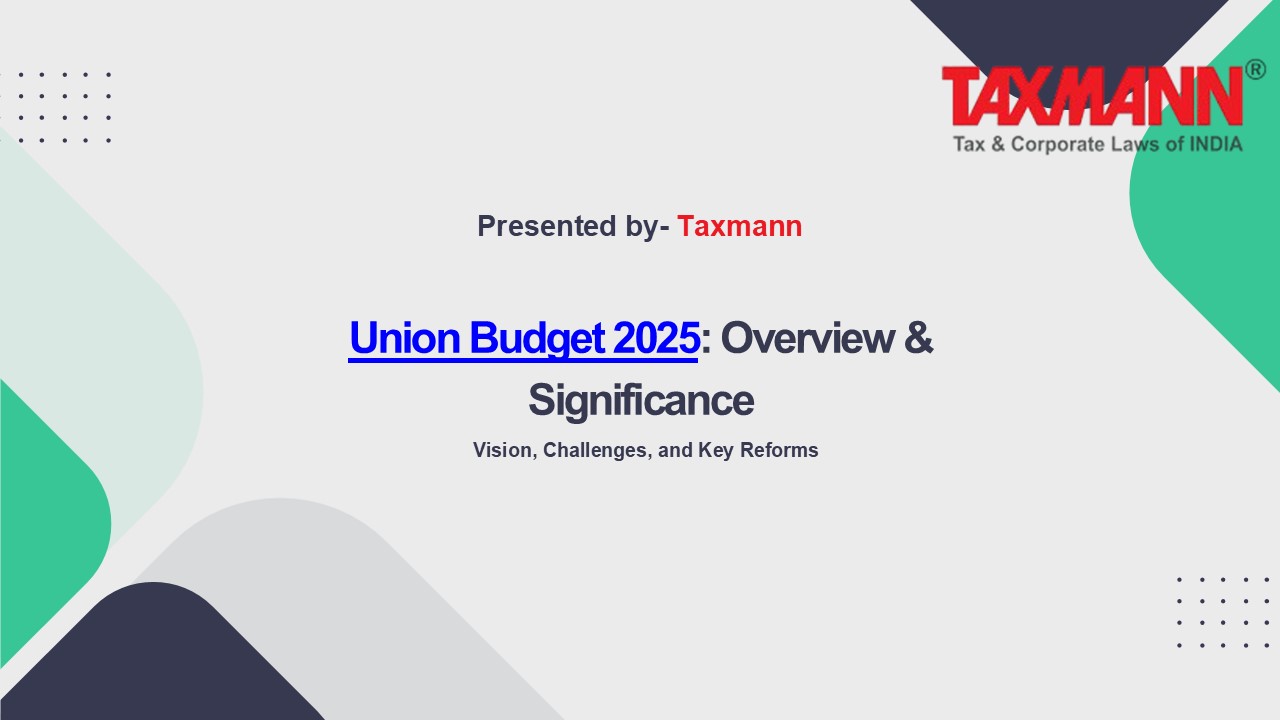 The Union Budget 2025 Overview and significance