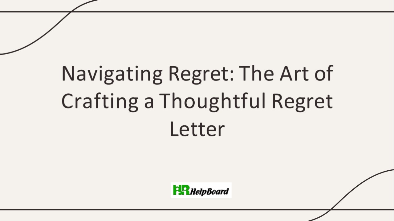 Regret Letter