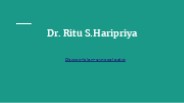 Dr. Ritu S.Haripriya