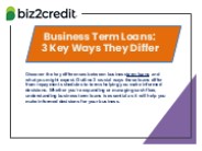 Business Term Loans: 3 Key Ways They Differ
