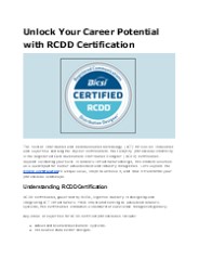 Mastering the RCDD Certification: Your Ultimate Guide