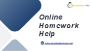 Online Homework Help | Myassignmentpro