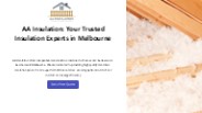 Your Trusted Insulation Experts in Melbourne