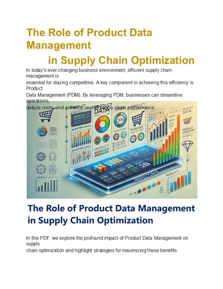 The Role of Product Data Management in Supply Chain Optimization