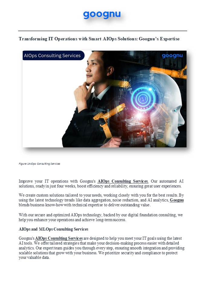 Best AIOps Consulting Services – Goognu
