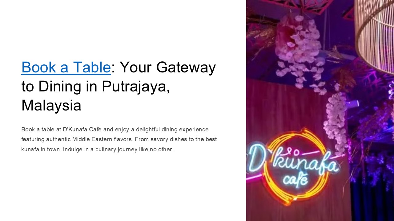 Book a Table at D'kunafa Cafe