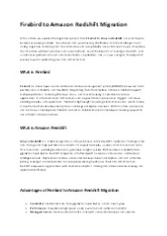 Firebird to Amazon Redshift Migration - Ask On Data