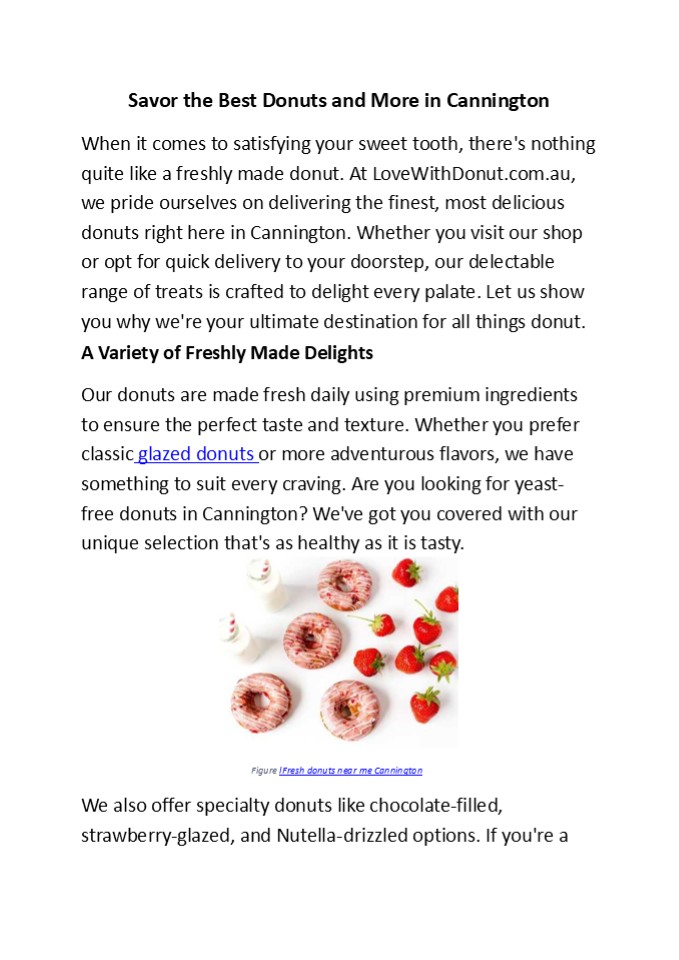 Savor the Best Donuts and More in Cannington