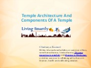 Temple Architecture And Components Of A Temple