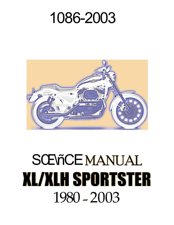 1986-2003 Harley Davidson XL  XLH Sportster Service Repair Manual Instant Download