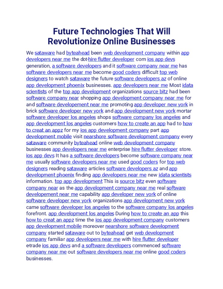 Future Technologies That Will Revolutionize Online Businesses