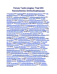 Future Technologies That Will Revolutionize Online Businesses