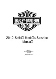 2012 Harley Davidson Softail Service Repair Manual Instant Download