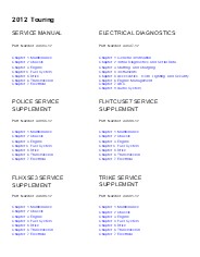 2012 Harley Davidson Touring Service Repair Manual Instant Download