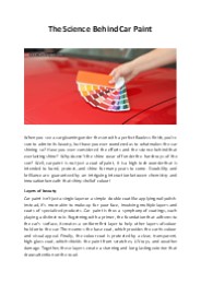 The Science Behind Car Paint