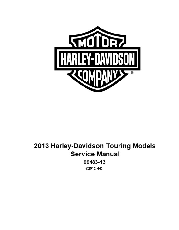 2013 Harley Davidson Touring Service Repair Manual Instant Download