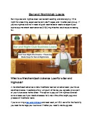 Bar Financing and Nightclub Loans